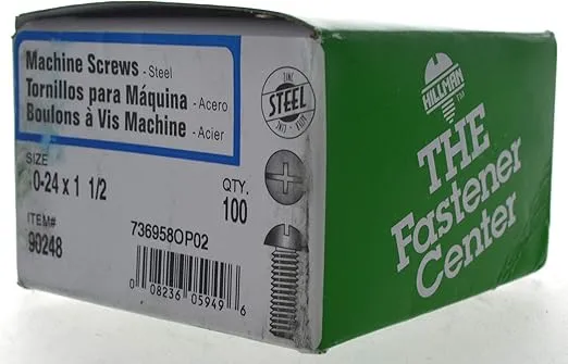 90248 10-24X1-1/2 MACH Screw, 1.5 inches, Zinc