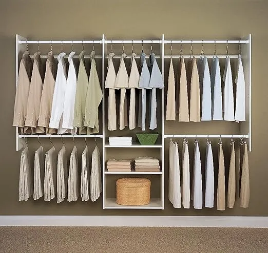 Easy Track, White RB1460 4-to-8-Foot Deluxe Tower Closet