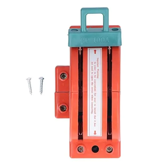 Hilitand 2 Pole Knife Switch 100A Double Throw DPDT Knife Safety Electrical Disconnect Switch for Home Appliances