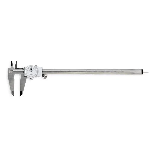 TESA Brown & Sharpe 599-579-12-1 Stainless Steel Dial Caliper, White Face, 0"-12" Range, +/-0.001" Accuracy, 0.001" Resolution, Meets DIN 862 Specifications