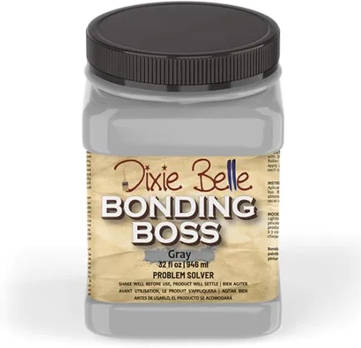 Dixie Belle Bonding BOSS Paint Primer | Gray (32oz) | Problem Solver Paint Primer | Paint Base to Block Odor, Stains, Bleed Through