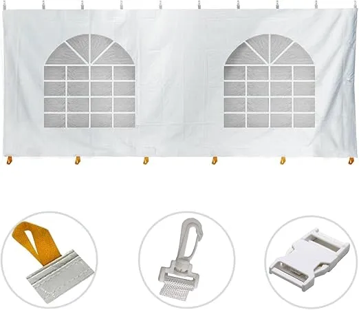Party Tents Direct 20'x20' Weekender West Coast Tent Frame Party Tent with Sidewalls (White) - Tents for Parties, Weddings, Birthdays, Banquets, Fiestas, Workshop, Outdoor Event