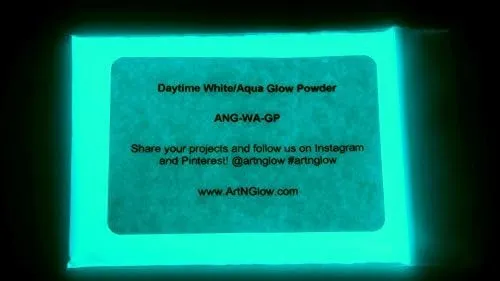 Glow in The Dark Pigment Powder - Neutral and Fluorescent Color for Art Painting, Fine Art, Nail Art Paint, and DIY Crafts - Long Lasting, 10+ Color Options - Neutral Aqua - (120 Grams)