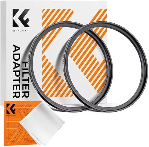 K&F Concept 55-67mm(2 Pcs) Step-Up Ring Adapter, 55mm to 67mm Step Up Filter Ring for 55mm Lens Install 67mm ND CPL UV Lens Filter