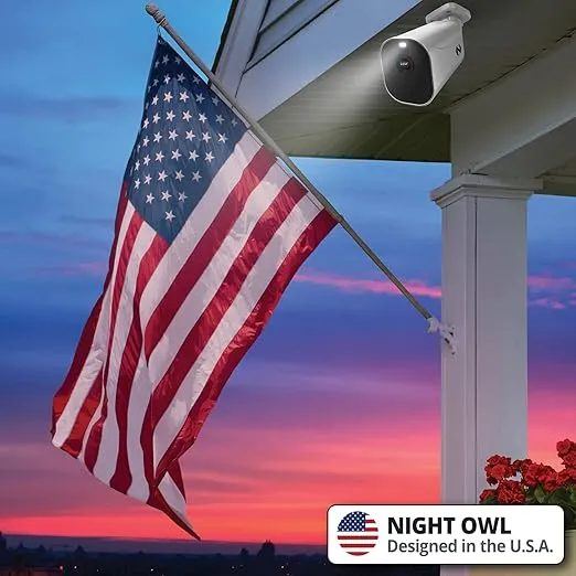 Night Owl 10 Channel Bluetooth Video Home Security Camera System with 3 Battery Powered 1080p HD Wire Free Indoor/Outdoor Cameras with 2-Way Audio and 1TB Hard Drive (Expandable up to 10 Cameras)