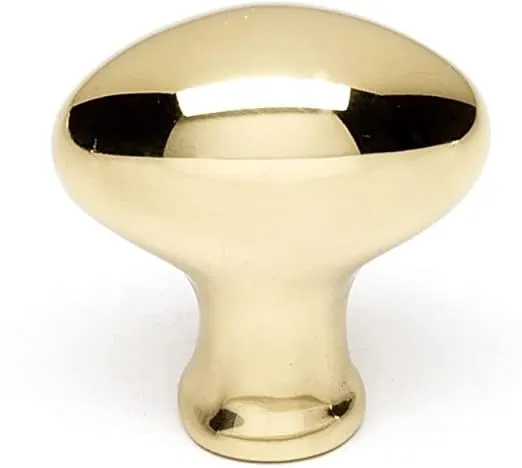 1 1/4" Knob, UNLACQUERED Brass