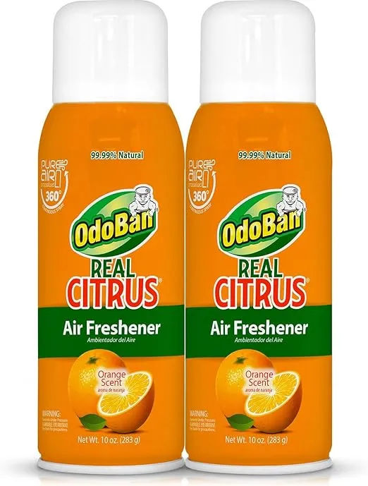 OdoBan Real Citrus Air Freshener, Orange (10oz, 2