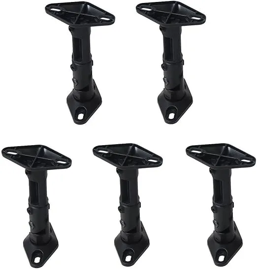 VideoSecu 5 Speaker Wall Ceiling Mount Brackets Black for Home Theater Satellite Speakers 1XZ (Black, 5 Pack)