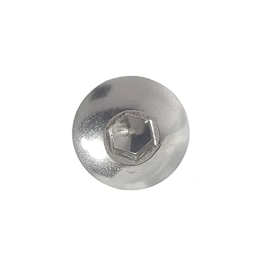 Button Head Socket Cap Screws - 5/16-24 x 3/8" (10 Pack) Stainless Steel 18-8, Full Thread, Bright Plain Finish, Corrosion-Resistant, Machine Thread, Easy to Install w/Allen Socket Drive