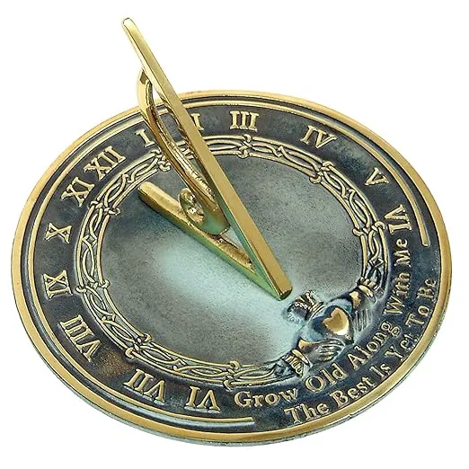 Rome Brass Sundial Grow Old with Me RM2308