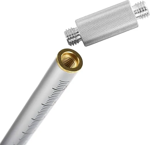AdirPro 8.5-Foot Carbon Fiber Prism Pole with Fixed Adapter - Screw Lock - Dual Graduation - Strong & Lightweight GPS Pole - For Use with Prisms, Total Station, Targets & Rover Rod - GNSS Instruments