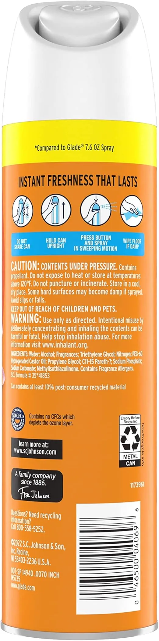 Glade Air Freshener Room Spray, Hawaiian Breeze, 8.3 oz