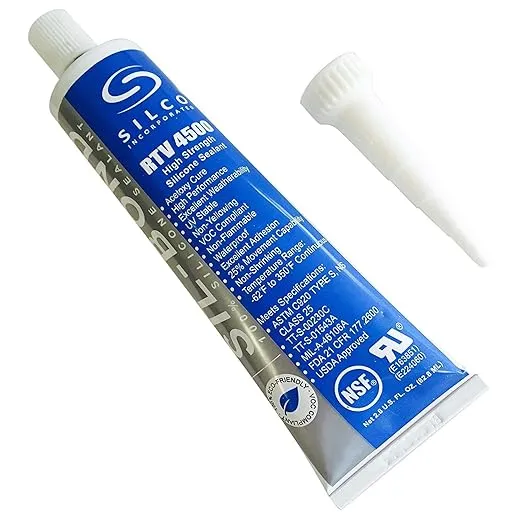 Silicone RTV 4500 Food Contact Safe High Strength Silicone Sealant, Clear (2.8 FL. Ounce)