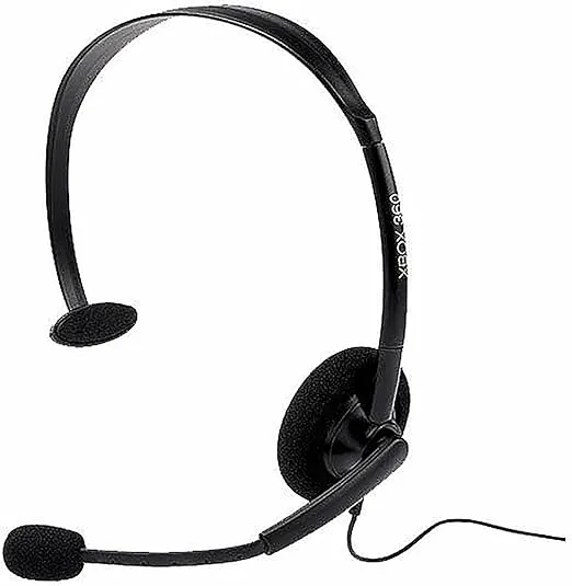 Microsoft Wired Headset With Boom Mic For Xbox 360, Black