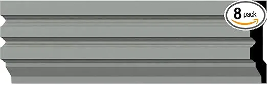 Ekena Millwork CAS03X01HI-CASE-8 Hillsborough Window & Door Casing, 3 1/8"H x 5/8"P x 94 1/2"L, Primed, 8 Pack