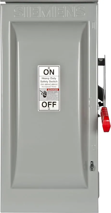 Siemens HF363R 100-Amp 3 Pole 600-volt 3 Wire Fused Heavy Duty Safety Switches